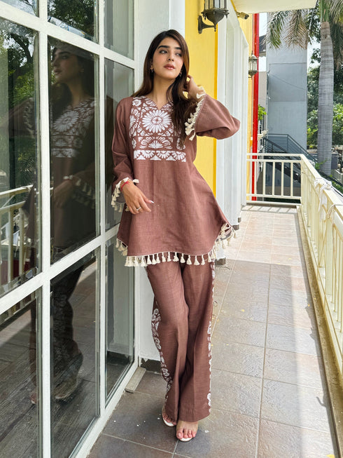 Brown Linen Fusion Set